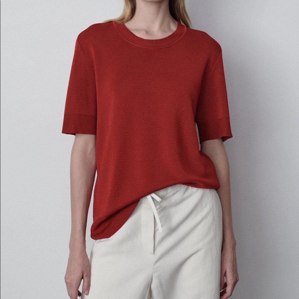 The Row Red Short Sleeve Tee